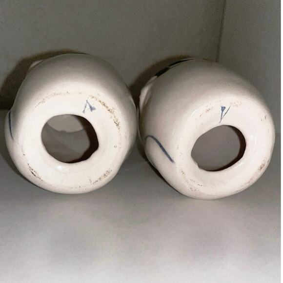 N.S. Gustin Floral Mouse Parmasan Matching Salt & Pepper Shaker Set Vintage - Picture 8 of 11